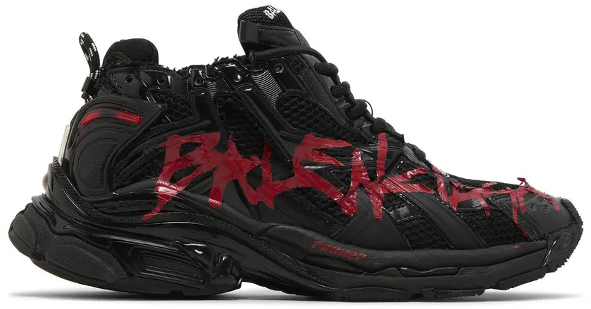 Balenciaga Runners (Graffiti - Black Red)