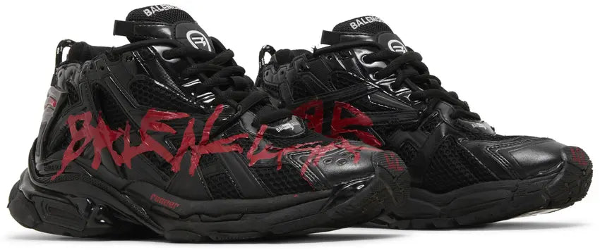 Balenciaga Runners (Graffiti - Black Red)
